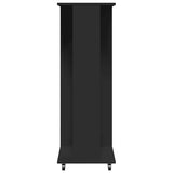 Wardrobe with Wheels Black 102x38x110 cm Engineered Wood 848032