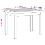 Coffee Table Brown 50 x 35 x 36 cm Solid Teak Wood 42002301