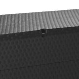 Garden Storage Box Anthracite 120x56x63 cm PP Rattan 43711
