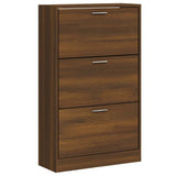 Shoe Cabinet Brown Oak 63x24x103 cm Engineered Wood 342557