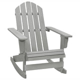 Garden Rocking Chair Grey Hardwood Standard Durable 45704