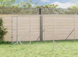 Outdoor Dog Kennel Silver 4x12x2 m Galvanised Steel 3190457