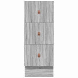 Storage Bed Frame with Drawer Grey Sonoma 90 cm Engineered Wood 3335674