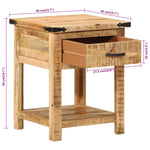 Bedside Cabinet 40x40x50 cm Solid Wood Mango 372716