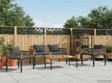 Outdoor Furniture Set Grey and Dark Grey Poly Rattan 42025227