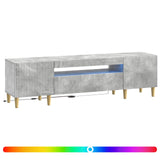 LED TV Cabinet Concrete Grey Engineered Wood 896688