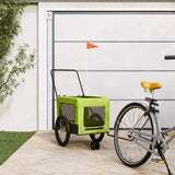 Pet Bike Trailer Green and Black Oxford Fabric and Iron 93941