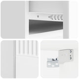 Wall-Mounted Bedside Cabinet with Drawer 2 pcs High Gloss White 898964