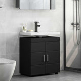 Bathroom Cabinet Set with Storage TULUM Black 60 x 34 x 63 cm 880322