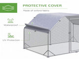 Walk in Chicken Run Chicken Coop Hen House Outdoor with Roof for 4-6 Chickens, 280 x 190 x 195cm T3398P350086