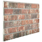 3D Wall Panels with Dark Brown & Grey Brick Design 10 pcs EPS 147196