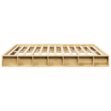 Bed Frame without Mattress 180x200 cm Solid Wood Oak 3324126