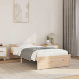 Bed Frame without Mattress Solid Wood 90x190 cm Single Single 815009