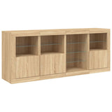 Sideboard with LED Lights Sonoma Oak 164x37x67 cm 3209053