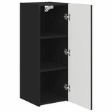 TV Wall Cabinet 2 pcs Black 30 x 31 x 80 cm Engineered Wood 892292