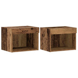 TV Cabinet Set Wall-mounted 8 pcs Old wood Engineered wood 3334386