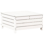 ZNTS 7 Piece Garden Lounge Set White Solid Wood Pine 3250617