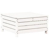 ZNTS 7 Piece Garden Lounge Set White Solid Wood Pine 3250617