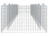 Arched Gabion Raised Bed 600x100x100 cm Galvanised Iron 153556