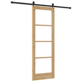 Sliding Door ORKDAL Natural and Black 73.5 x 211 cm 3331849