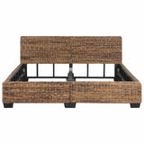 Bed Frame without Mattress Natural Rattan 160x200 cm 283095