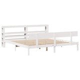 Bed Frame without Mattress White 180x200 cm Super King Solid Wood Pine 3305807