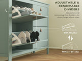 Modern Four-Drawer Shoe Cabinet - Green T3398P341273
