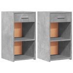 ZNTS Bedside Cabinets 2 pcs Concrete Grey 35x34x65 cm Engineered Wood 840583