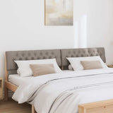 Upholstered Headboard Taupe 200 cm Solid Pine Wood 879157