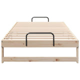 Bed Frame Brown 100 x 210 cm Solid Pine Wood 873163
