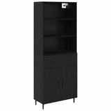 Highboard with Drawer Black Oak 69.5 x 34 x 180 cm 3416120