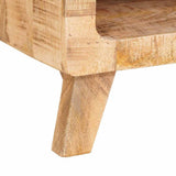 End Table with Shelf Brown 40 x 40 x 49 cm Solid Mango Wood 4104553