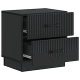 Bedside Cabinet Black 43 x 34.5 x 44.5 cm Engineered Wood 895217
