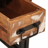 End Table with Drawer 30 x 30 x 40 cm Solid Reclaim Wood 4016716