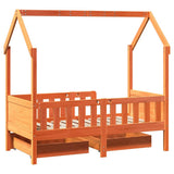 Kids Bed Frame with Drawers without Mattress 80x160 cm Solid Wood 3302043
