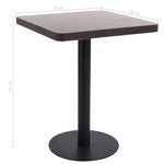 ZNTS Bistro Table Dark Brown 60X60 cm MDF 286431