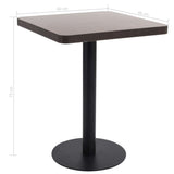 ZNTS Bistro Table Dark Brown 60X60 cm MDF 286431