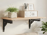 Wall Shelf Brackets 12 pcs Black 27.5 x 23 x 4 cm Steel 42038806