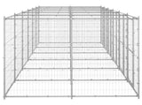 Outdoor Dog Kennel Galvanised Steel 14.52 m 3082286
