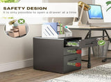 Lockable File Cabinet with 3 Drawers, Vertical Office Drawer for A4, Letter, Legal Size, Anti-tilt T3398P344518
