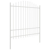 Garden Fence White 850 x 175 cm Powder-Coated Steel 3360158