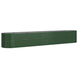Garden Raised Bed Galvanised Steel 440x80x68 cm Green 318968