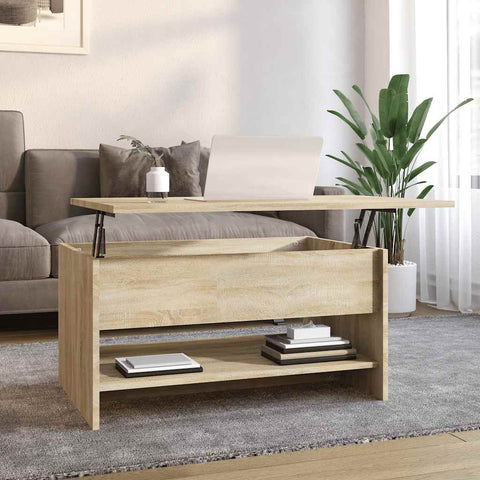 Coffee Table Sonoma Oak 80x50x40 cm Engineered Wood 809659
