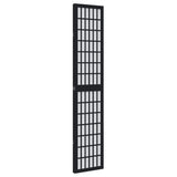Room Divider 3 Panels Black Solid Wood Paulownia 358766