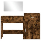 3 Piece Dressing Table Set Smoked Oak Engineered Wood 3276522