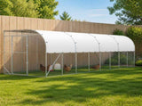 Against Wall Chicken Coop Silver 800 x 200 x 215 cm 3434738