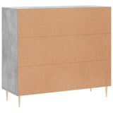 Sideboard Concrete Grey 90x34x80 cm Engineered Wood 828096