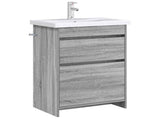 Bathroom Under Sink Cabinet Grey Sonoma 56 x 37.5 x 81 cm 890733
