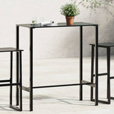 ZNTS Bar Table Black 100x50x110 cm Powder-coated Steel 4009268