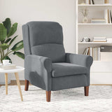 Armchair Dark grey 76 x 94 x 102 cm Velvet 42009858